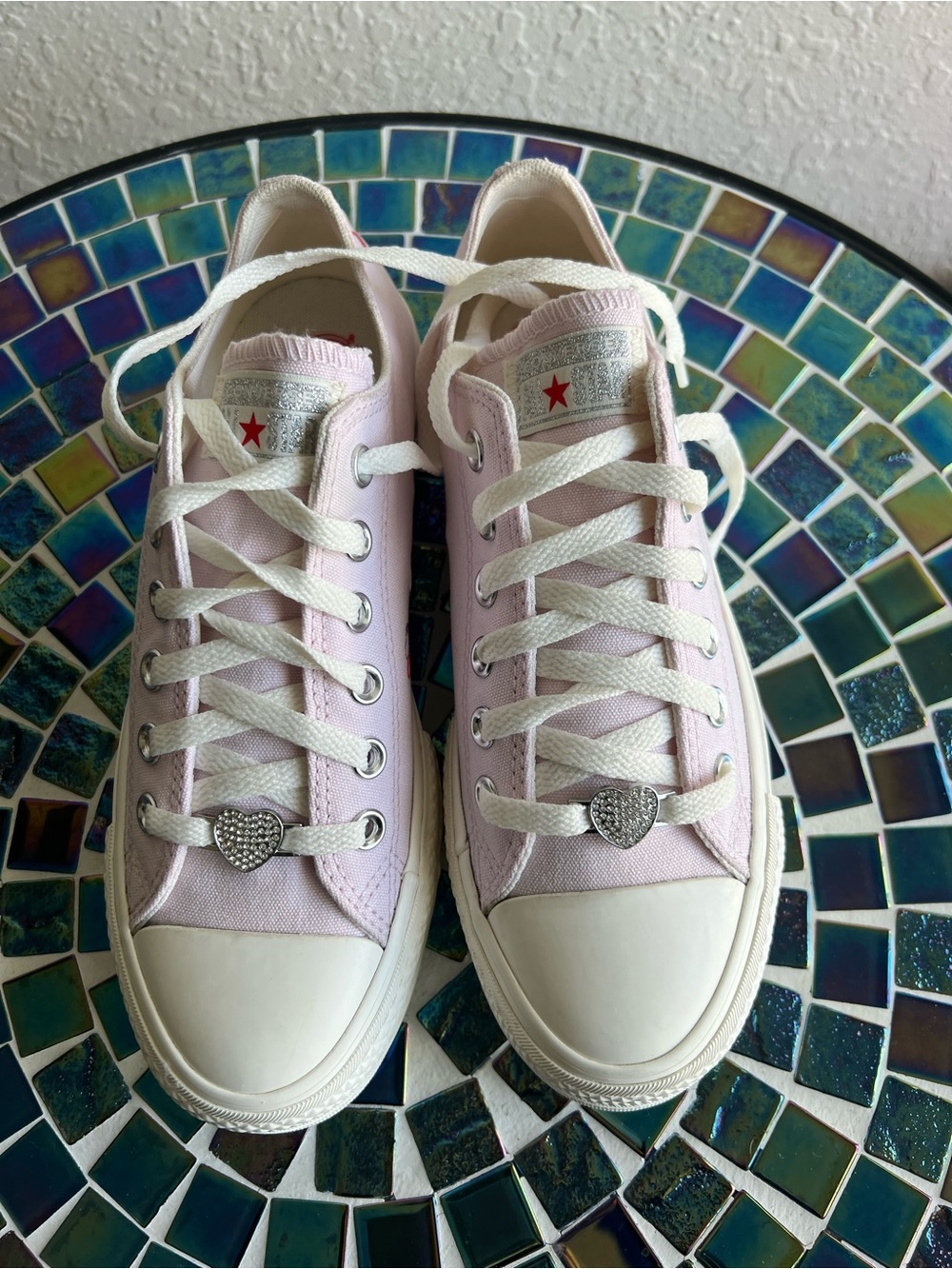 Converse Chuck Taylor All Star Lift Limited Edition Y2K Heart Sneakers.